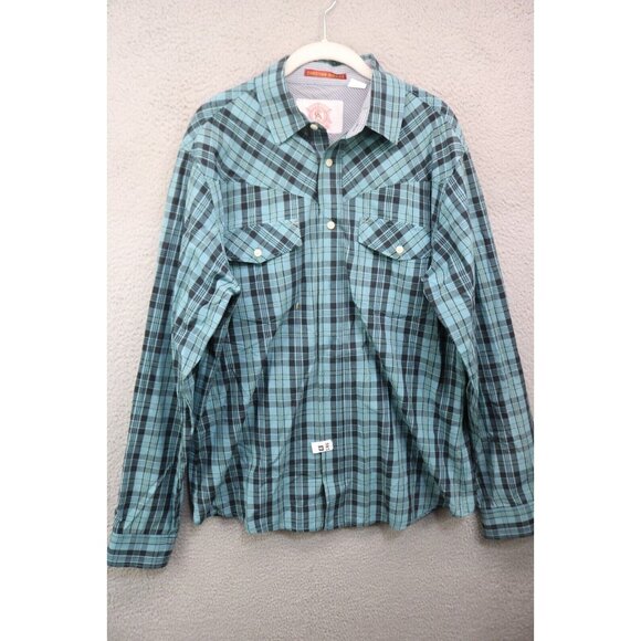 Christian Audigier Men's Plaid Western Shirt-Size Large - Picture 1 of 11